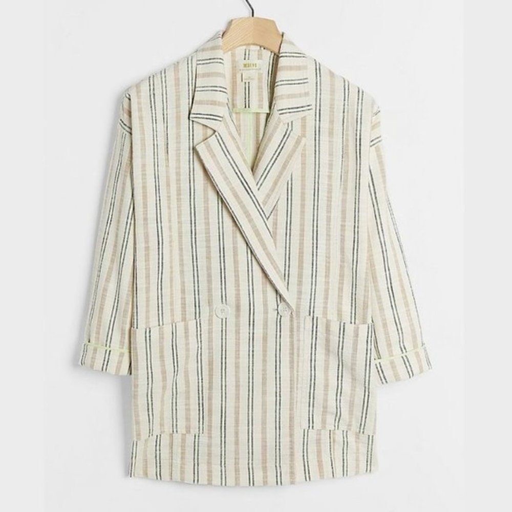 NWT Anthropologie Thea Striped Blazer | L